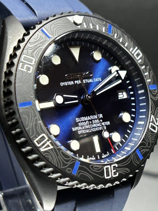 Blue Sunburst Carbon Fiber Sub #250078
