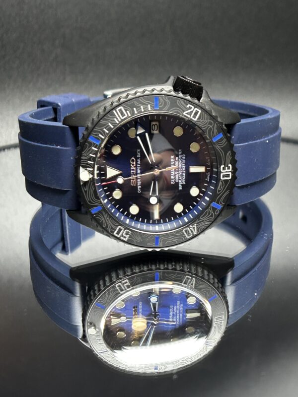 Blue Sunburst Carbon Fiber Sub #250078