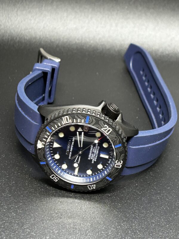 Blue Sunburst Carbon Fiber Sub #250078