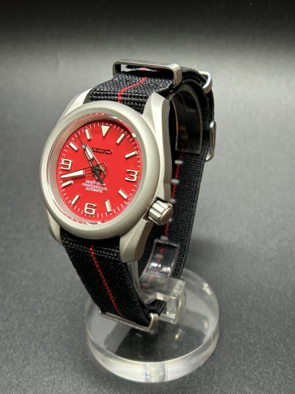 Custom Seiko Red Titanium Explorer Mod