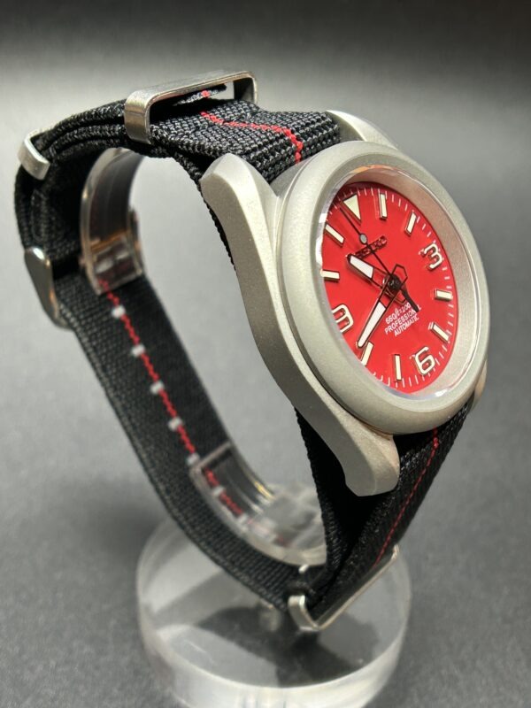 Custom Seiko Red Titanium Explorer Mod