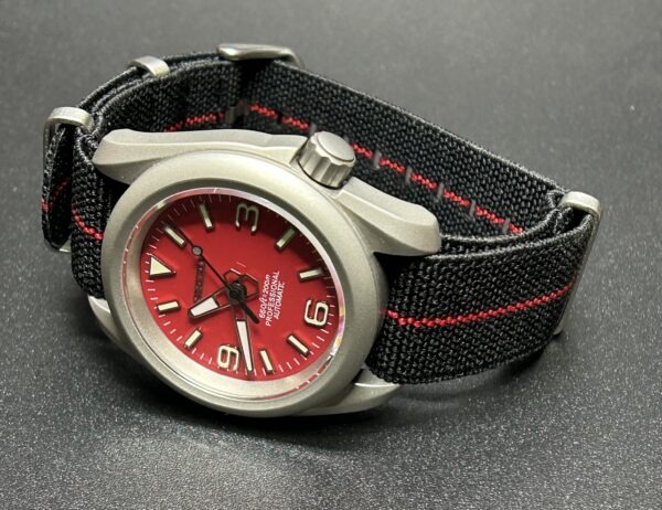 Custom Seiko Red Titanium Explorer Mod