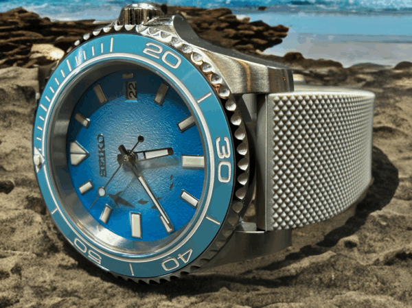 Seiko blue/white Tuna Fisher dial Mod #2500123 - Image 9
