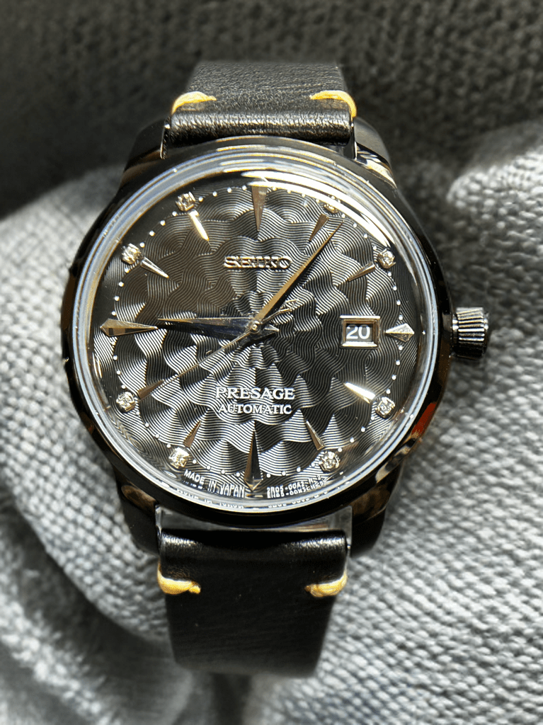 Seiko Black Geometric Presage Cocktail Mod #2500122