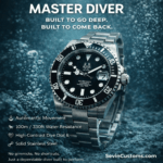 Sevin Black Master Diver (With date cyclops) #2500118