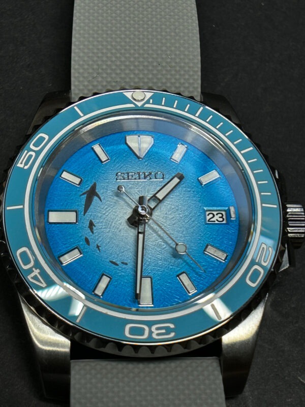 Seiko blue/white Tuna Fisher dial Mod #2500123 - Image 8