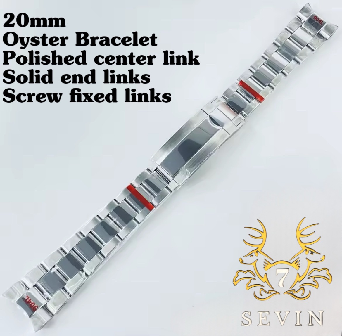 20mm Oyster Bracelet- Polished