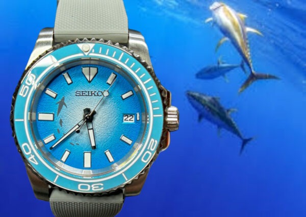 Seiko blue/white Tuna Fisher dial Mod #2500123 - Image 2