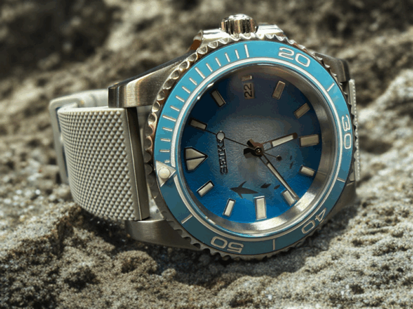 Seiko blue/white Tuna Fisher dial Mod #2500123 - Image 6