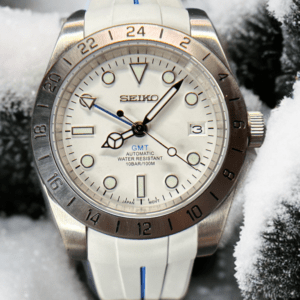 Seiko Polar White and Blue GMT Explorer Mod #2500117