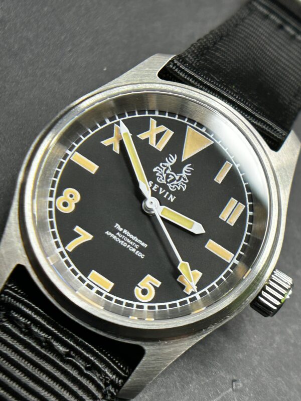 Sevin “The Woodsman” Black Field Watch- Automatic #2500127 - Image 3