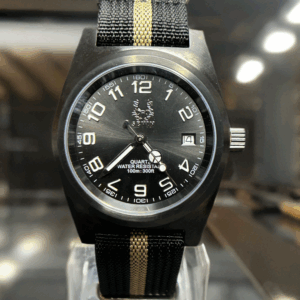 Sevin Black Sunburst Dial Swiss Quartz