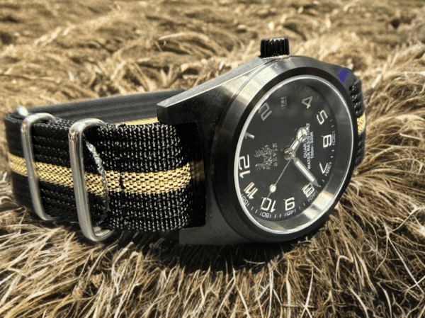 Sevin Black Sunburst Dial Swiss Quartz