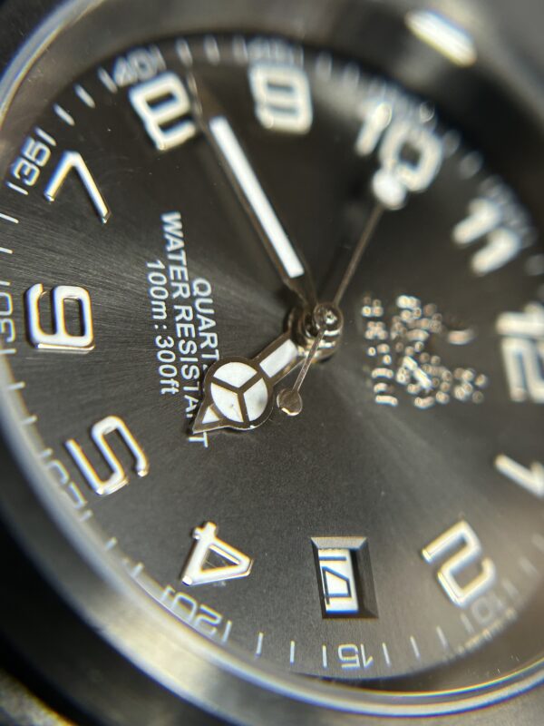 Sevin Black Sunburst Dial Swiss Quartz