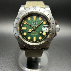 Sevin Green GMT with textured Dial-Automatic