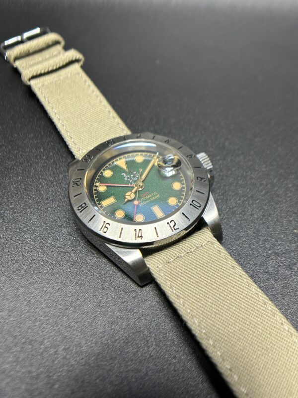 Sevin Green GMT with textured Dial-Automatic