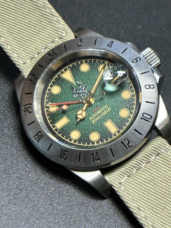 Sevin Green GMT with textured Dial-Automatic