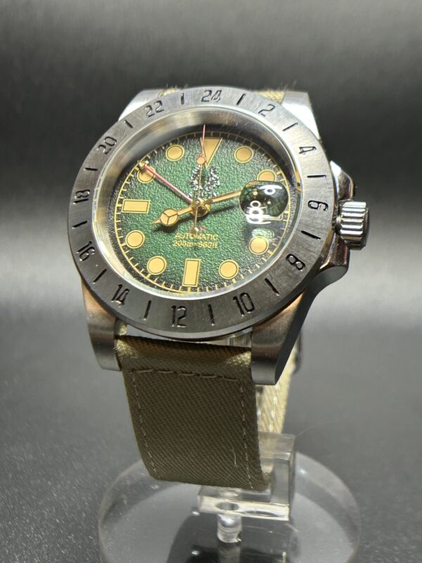 Sevin Green GMT with textured Dial-Automatic