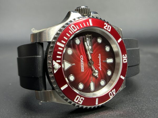 Seiko Red Guilloche Dial Mod