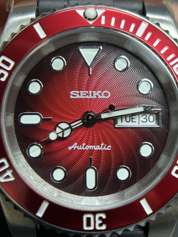 Seiko Red Guilloche Dial Mod