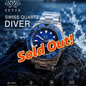 Blue Swiss Quartz Diver #260055
