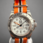 Sevin Polar White/Orange Swiss GMT Quartz #260057 - Image 6